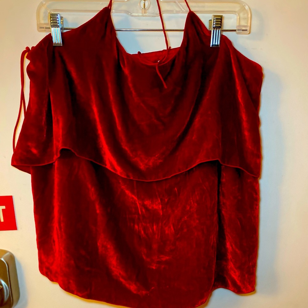 Alice and Olivia red velvet tank NWT